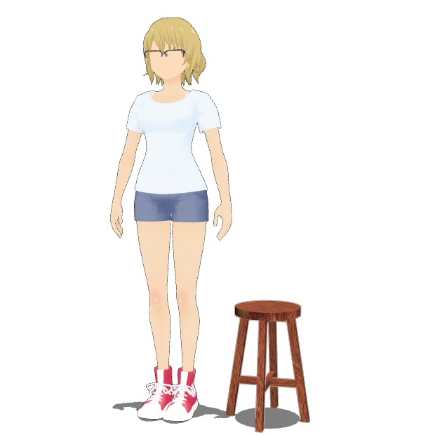 シンプルな木製スツール