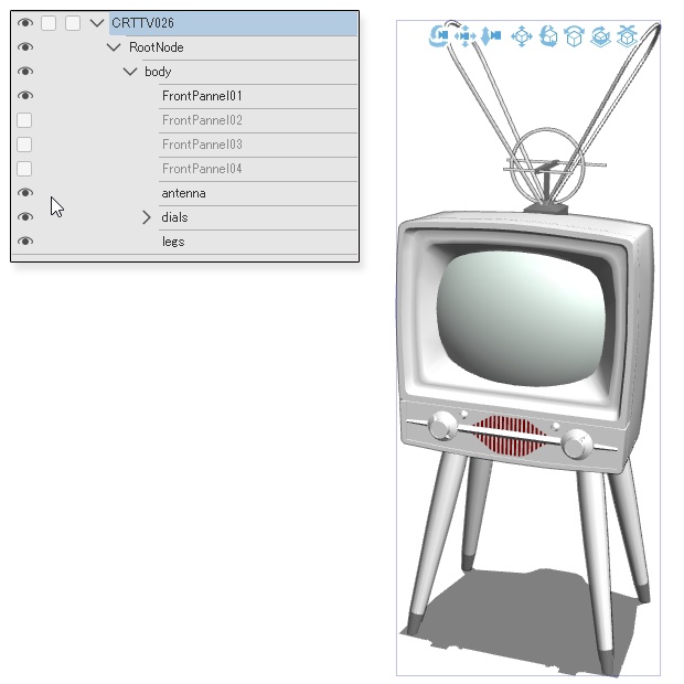 ブラウン管のテレビ