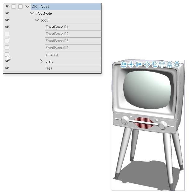ブラウン管のテレビ