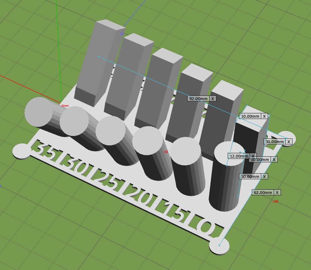 【無料】傾斜テスト(3Dプリント用)angleTest