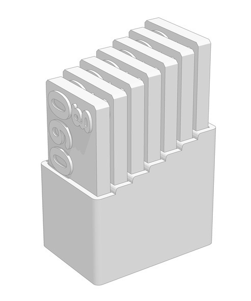 パスタメジャー3種、ケース付き(3Dプリント用STLデータ)