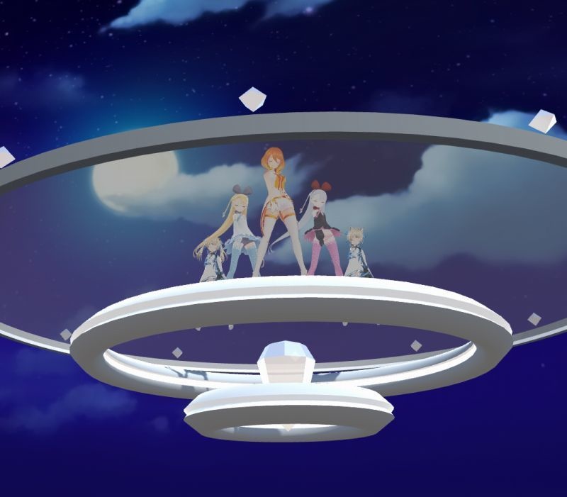 【無料】クリスタルUFOステージ(animated)