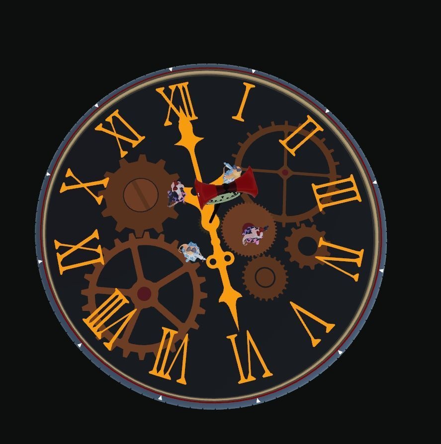 【無料】メカニカルクロックステージ(animated)