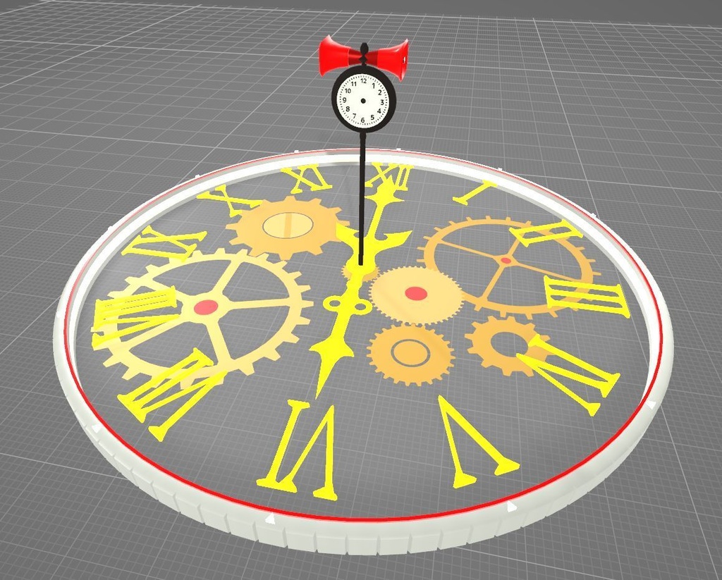 【無料】メカニカルクロックステージ(animated)