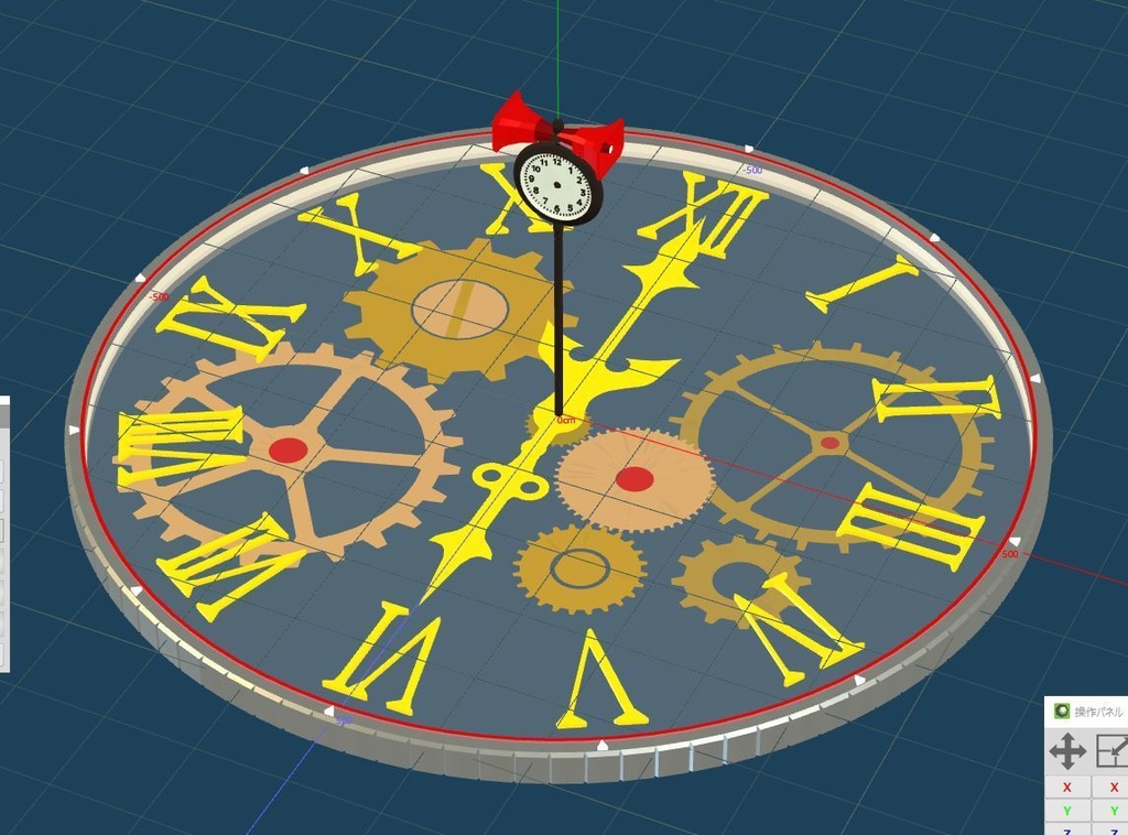【無料】メカニカルクロックステージ(animated)