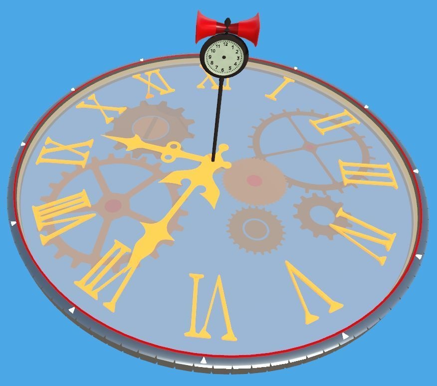 【無料】メカニカルクロックステージ(animated)