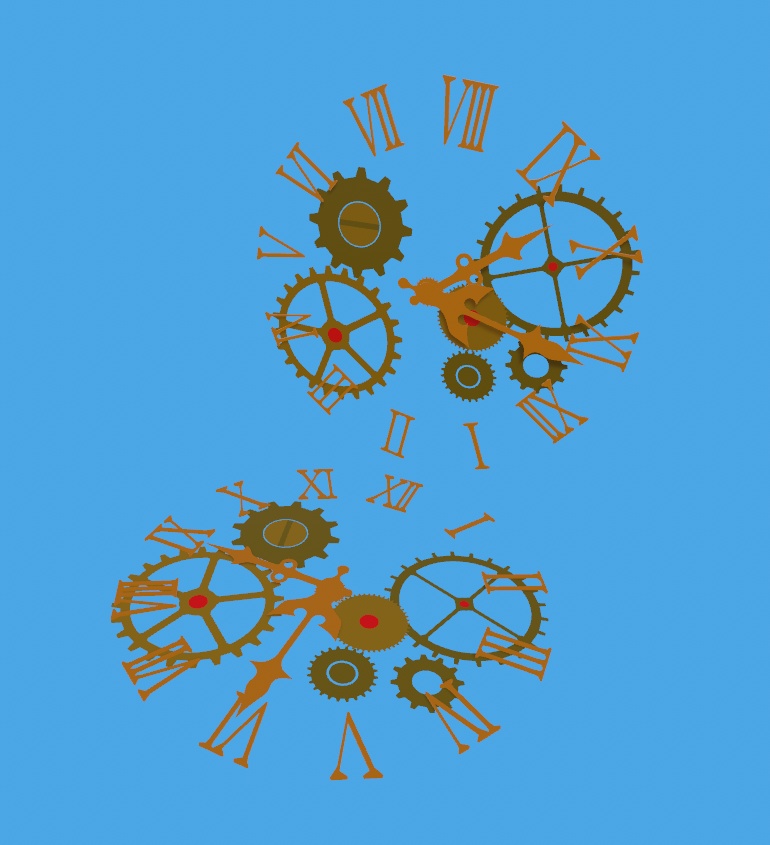 【無料】クロックメカ(animated)