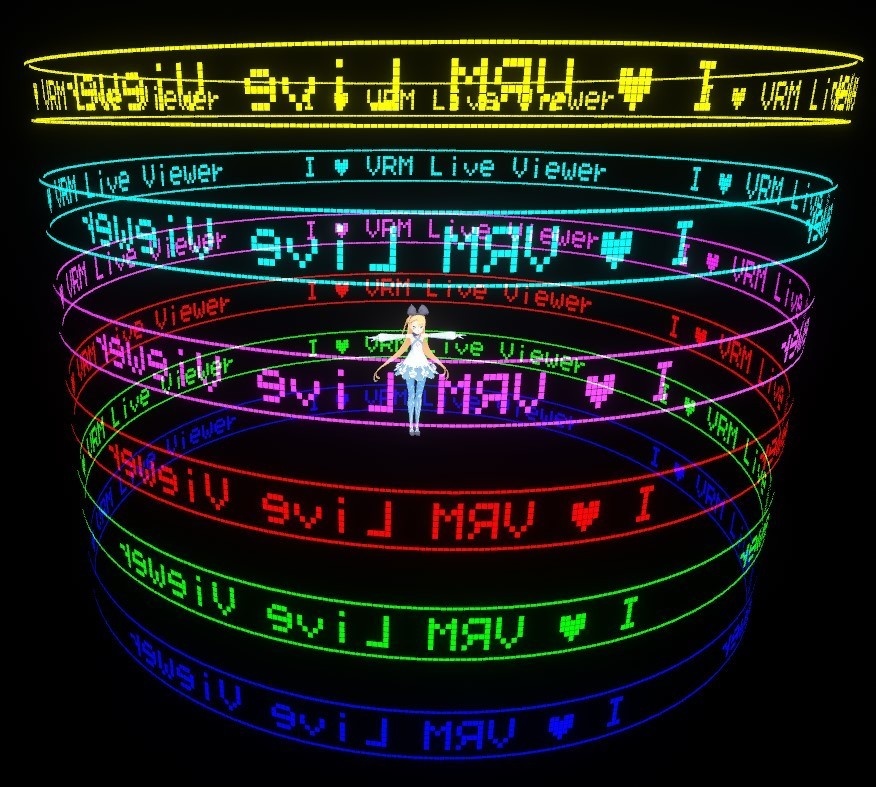 【無料】クルクル光文字リング(animated)