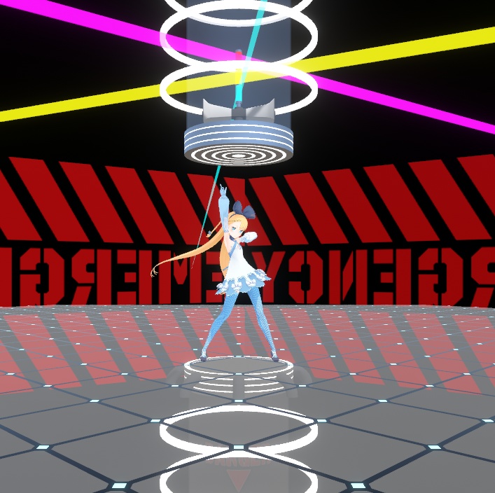 【無料】円筒ガラスケース(animated)