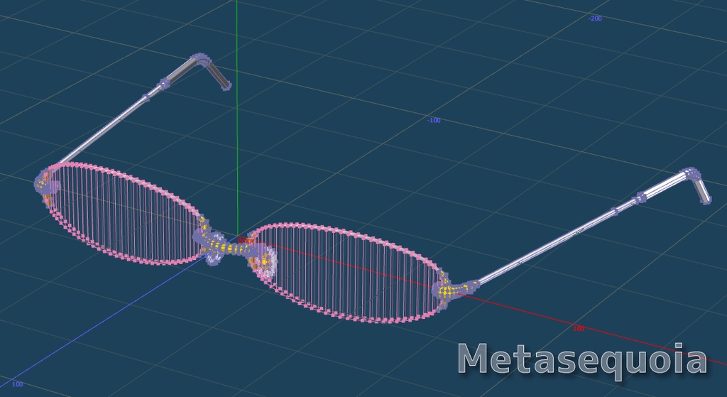メガネ リム無し01