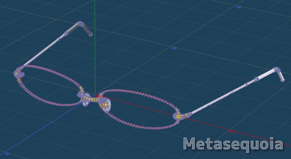 メガネ リム無し01