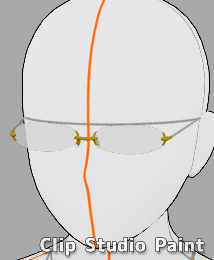 メガネ リム無し01