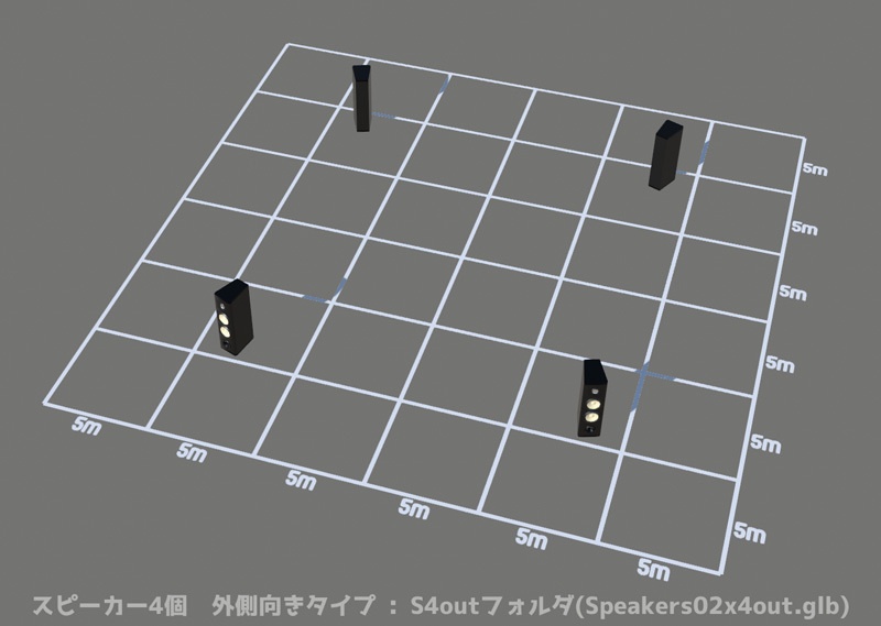 3種のステージと巨大スピーカー