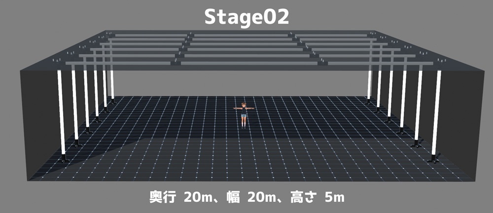 3種のステージと巨大スピーカー