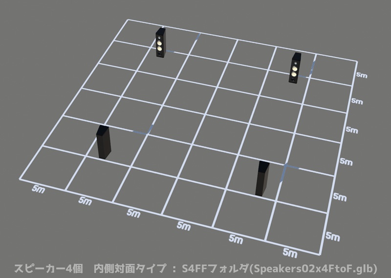 3種のステージと巨大スピーカー