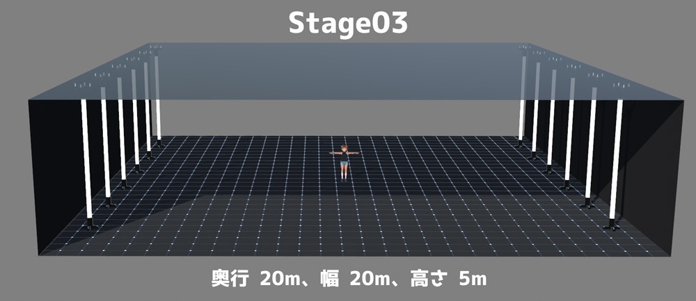 3種のステージと巨大スピーカー
