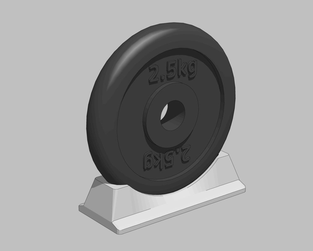 ダンベル台とエンドキャップ(3Dプリント用)