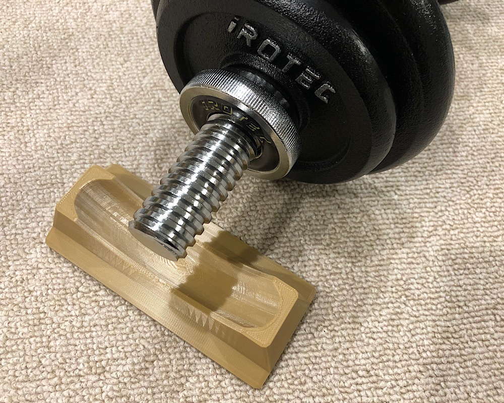 ダンベル台とエンドキャップ(3Dプリント用)