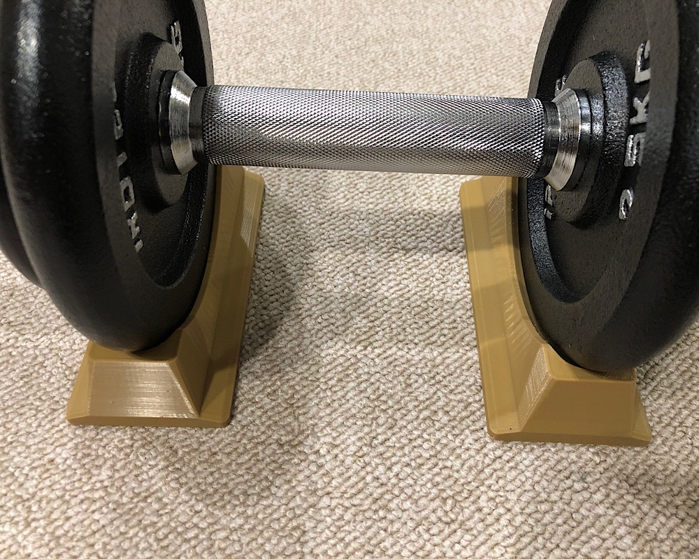 ダンベル台とエンドキャップ(3Dプリント用)