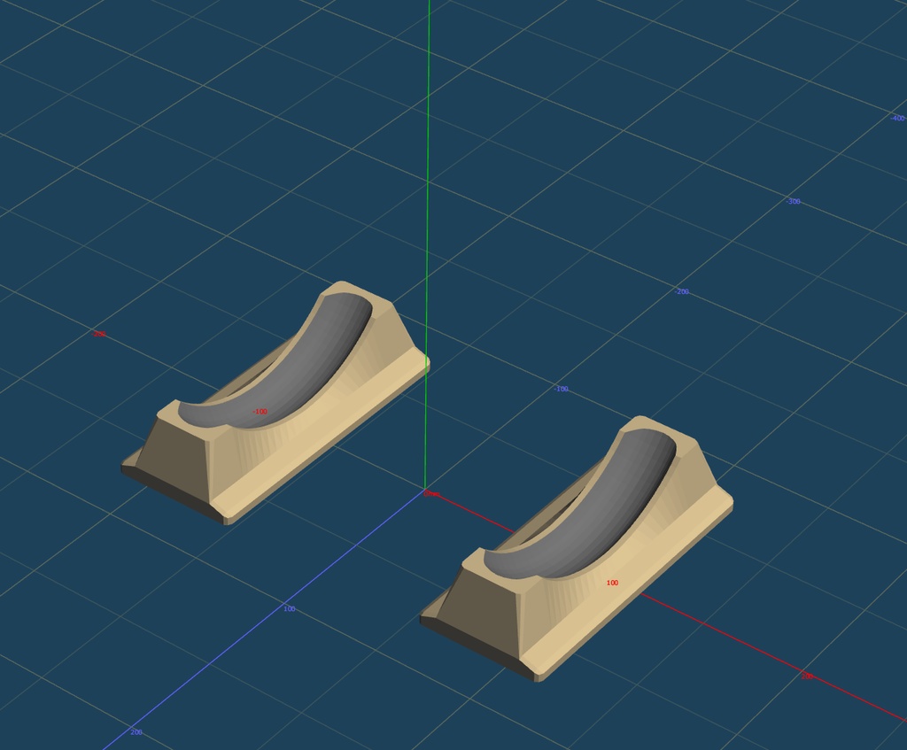 ダンベル台とエンドキャップ(3Dプリント用)