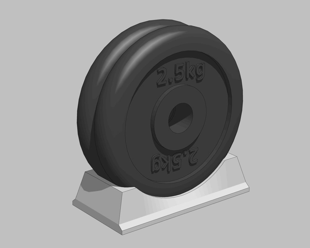 ダンベル台とエンドキャップ(3Dプリント用)