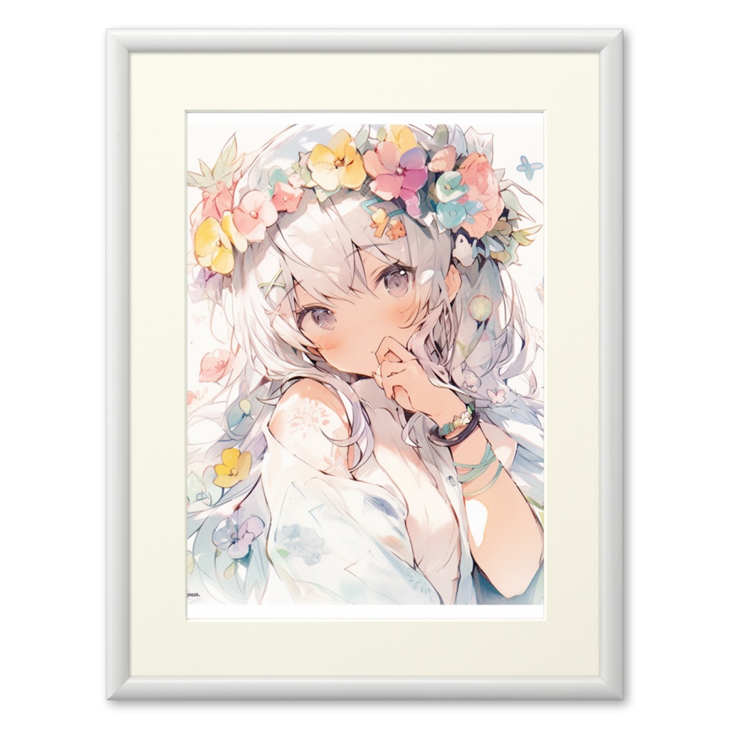 パステル調で女の子イラストプリモアート