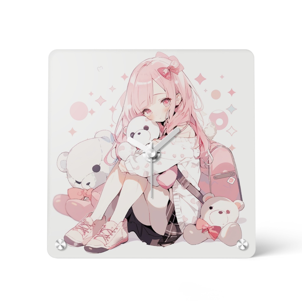 可愛いものに囲まれた女子時計