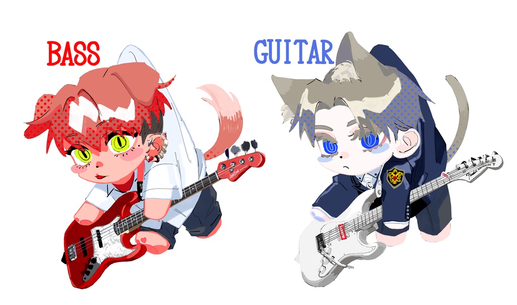 【受注生産】アクリルキーホルダーvol.1 BASS/GUITAR