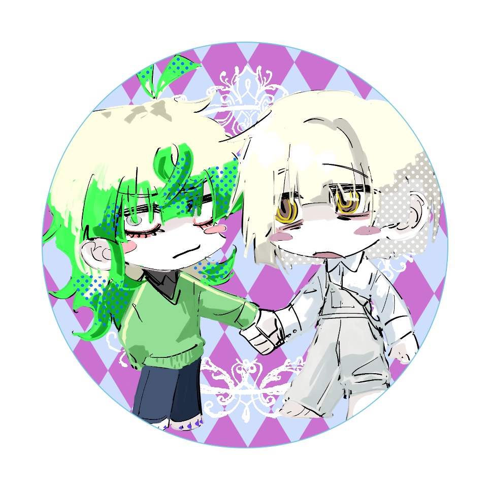 缶バッチ  ふたり