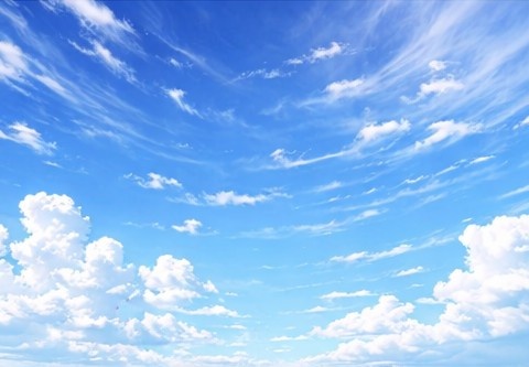 雲の表情が美しい 青空＆曇り白空 背景素材５0枚セット