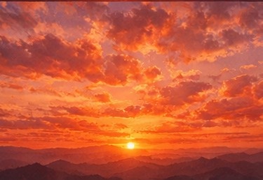 【AI背景】夕焼けの空素材15枚セット|癒し・配信・動画向け