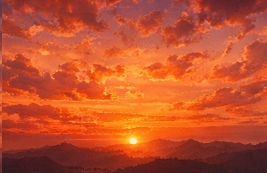【AI背景】夕焼けの空素材15枚セット|癒し・配信・動画向け