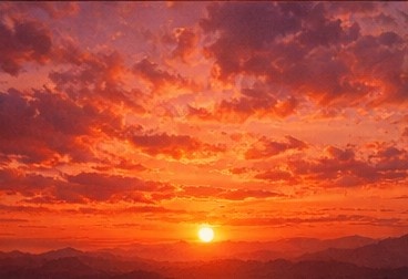 【AI背景】夕焼けの空素材15枚セット|癒し・配信・動画向け