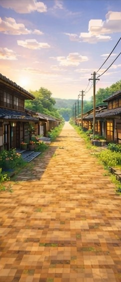 【朝】マイクラ風 田舎背景素材|爽やかな青空と雲|全21枚