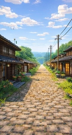 【朝】マイクラ風 田舎背景素材|爽やかな青空と雲|全21枚