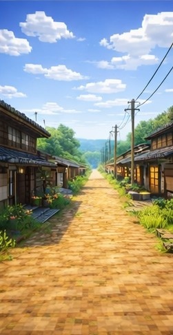【朝】マイクラ風 田舎背景素材|爽やかな青空と雲|全21枚