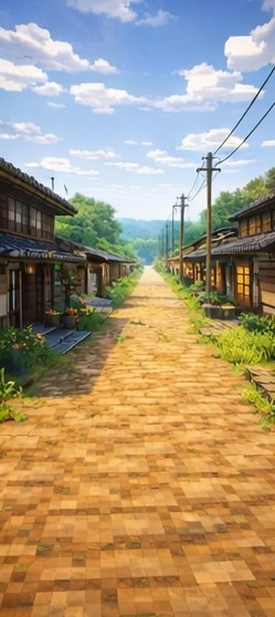 【朝】マイクラ風 田舎背景素材|爽やかな青空と雲|全21枚