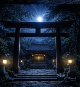 田舎の夜景風景 背景素材集【全15枚】 ― 静寂と幻想の和風ナイトシーン ―