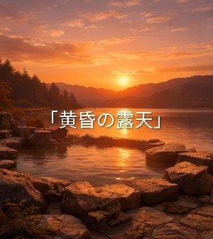 【夕暮れ】雪見露天風呂の静かな時間｜和風背景素材15枚
