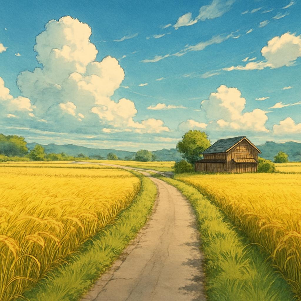 【配信・VTuber向け】心が帰る田舎の風景|アニメ背景12枚セット【商用利用OK】