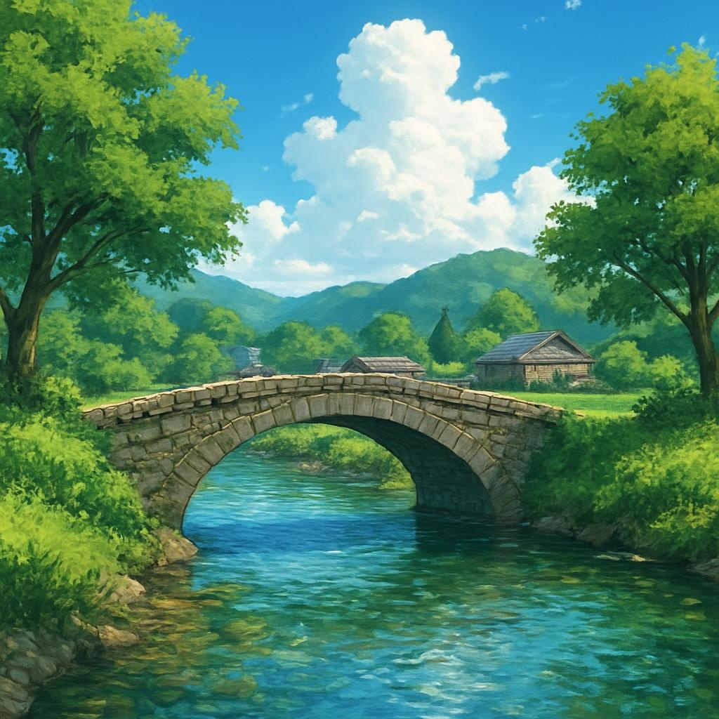 【配信・VTuber向け】心が帰る田舎の風景|アニメ背景12枚セット【商用利用OK】