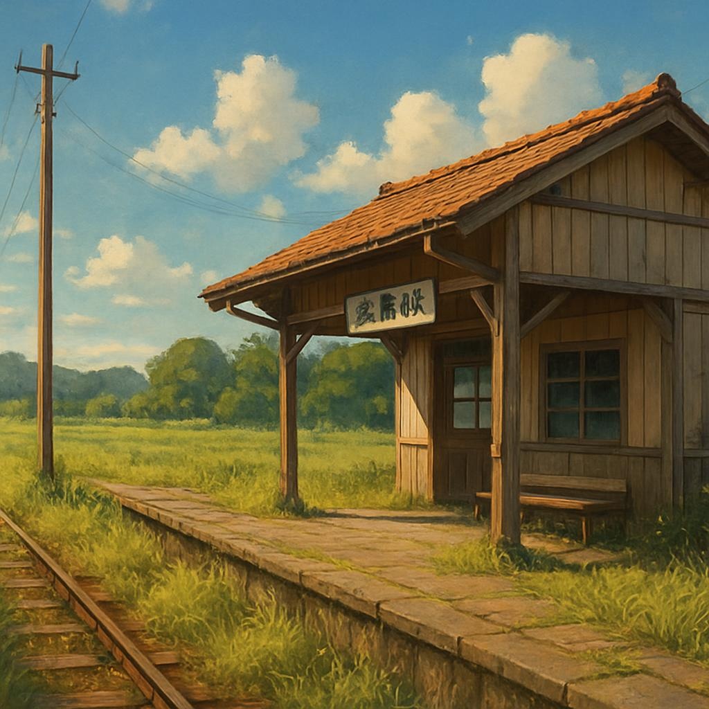 【配信・VTuber向け】心が帰る田舎の風景|アニメ背景12枚セット【商用利用OK】
