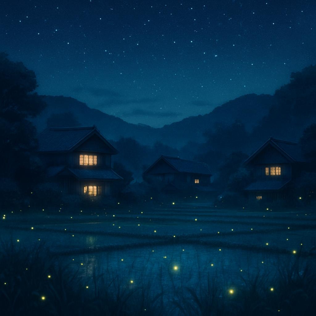【配信・VTuber向け】心が帰る田舎の風景|アニメ背景12枚セット【商用利用OK】