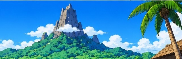 【背景素材10枚】1990年代アニメ風・南国の風景|配信・動画・YouTube用