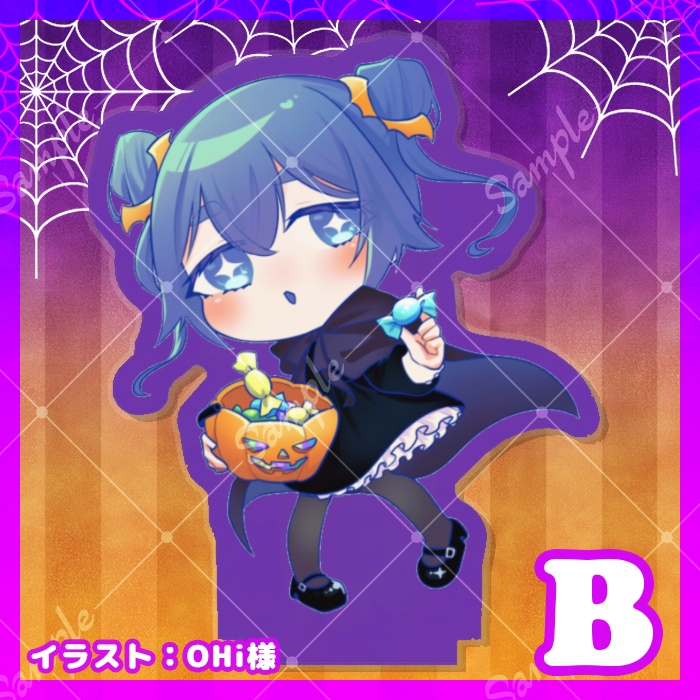 【ハロウィン2025】海鮮かきあげ アクリルスタンド直径約6cm【VTuber】