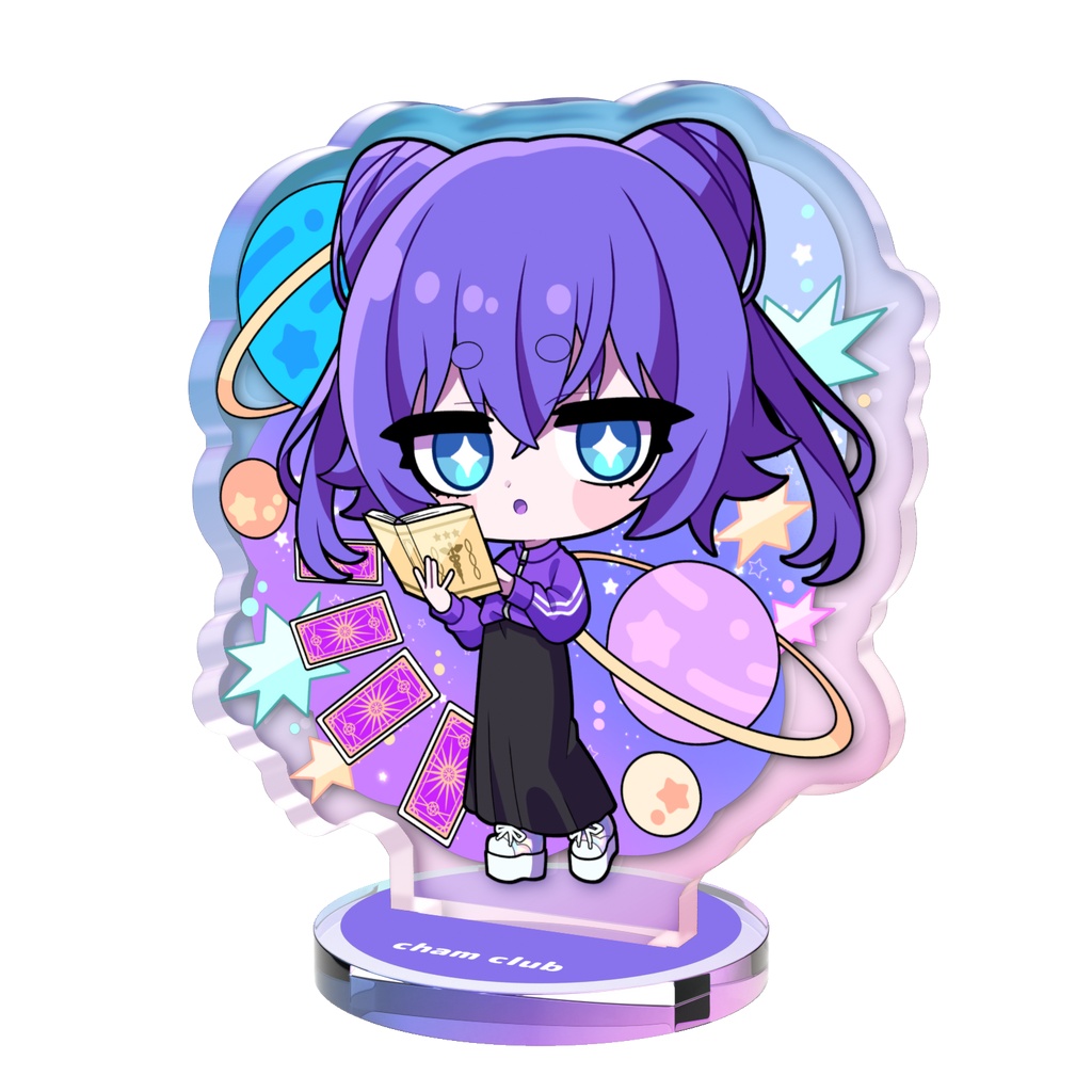 【オリジナル】VTuber海鮮かきあげ　オーロラアクリルスタンド 50mm×50mm