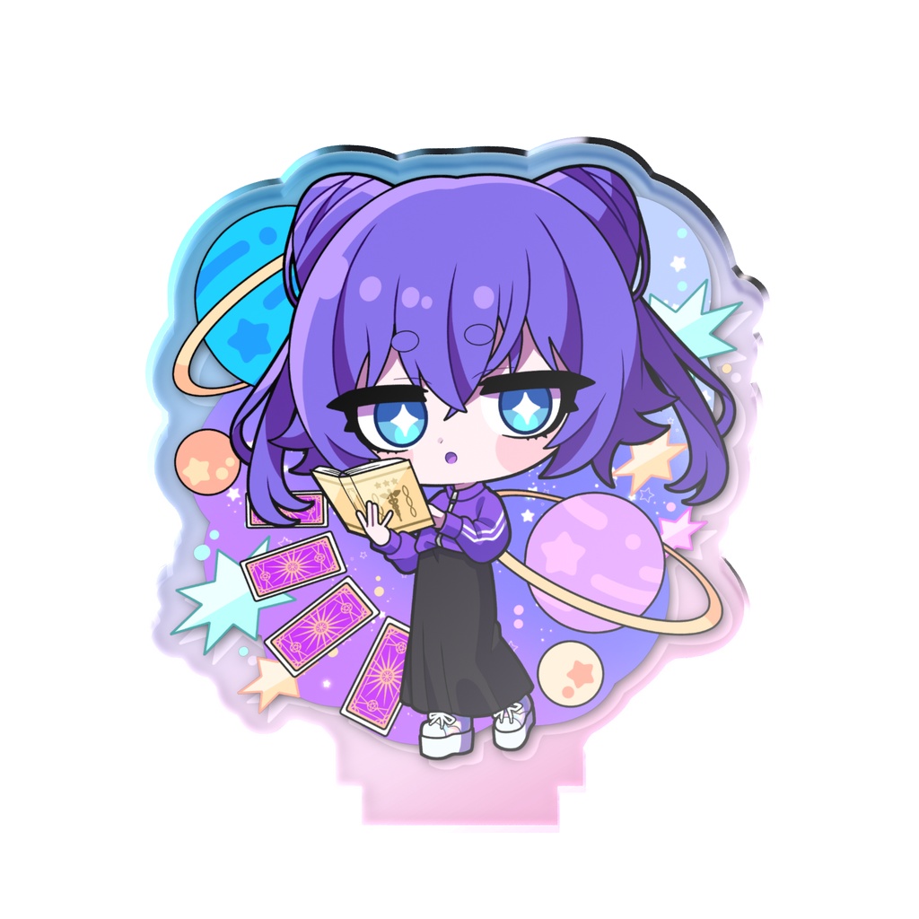【オリジナル】VTuber海鮮かきあげ オーロラアクリルスタンド 50mm×50mm