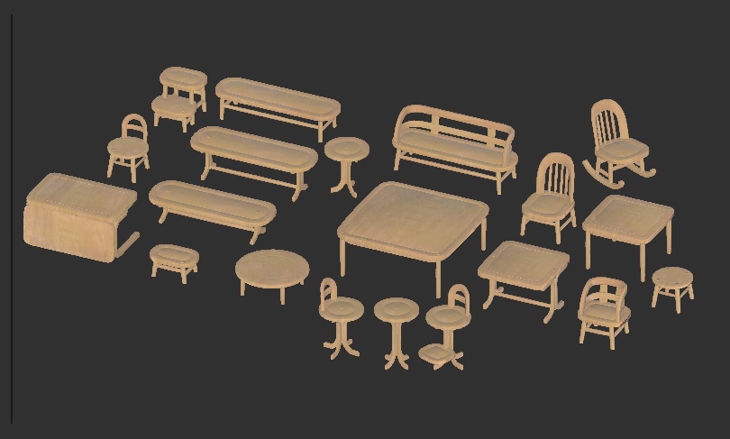 メイプルモックな家具