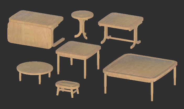 メイプルモックな家具