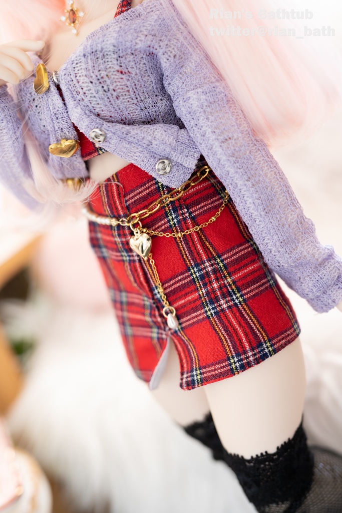 ドール用ウエストチェーン【Lavender】